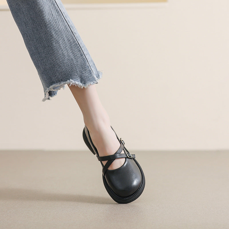 Damen Ballerinas mit modernem Riemenverschluss und Komfortsohle EB