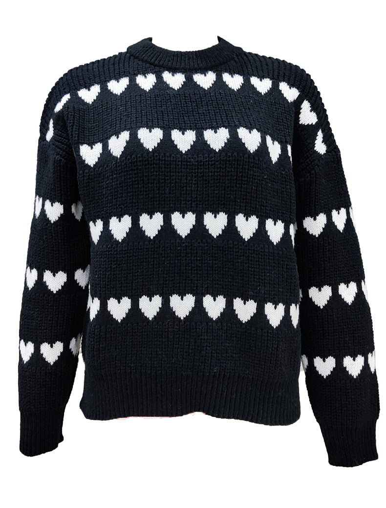 Damen Pullover mit Herzmotiv in lässiger Passform EB