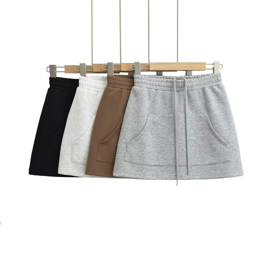 Damen Sweatrock mit elastischem Bund und praktischen Seitentaschen EB
