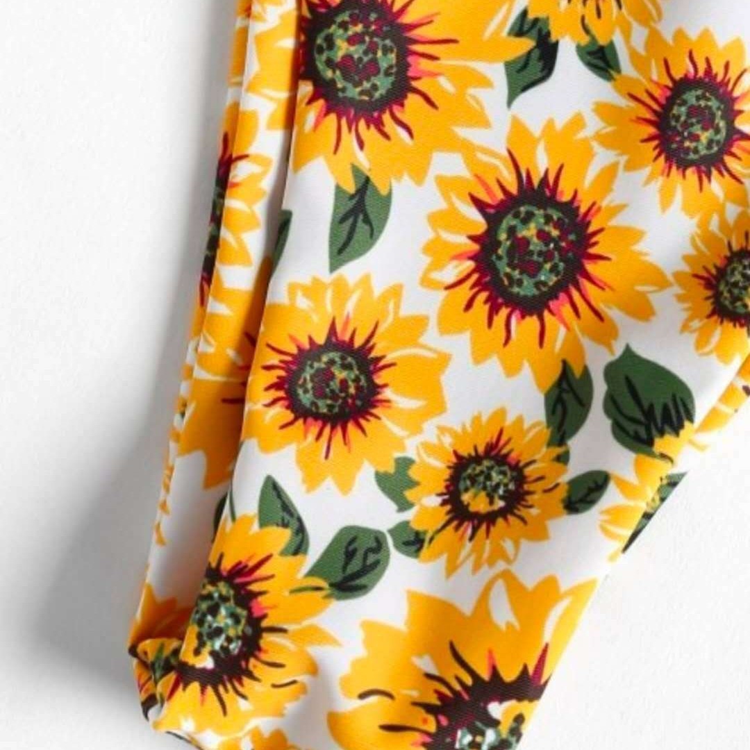 Damen Haarband mit verspieltem Sonnenblumenmuster EB