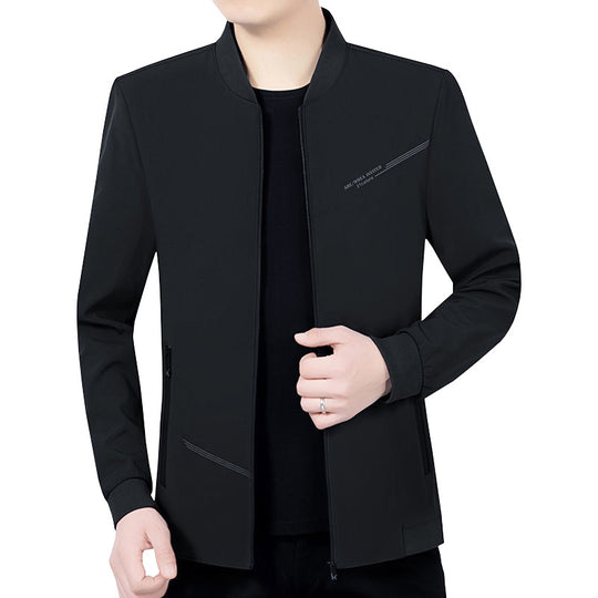 Herren Leichte Softshell-Traveljacke mit Stehkragen und Reißverschluss EB