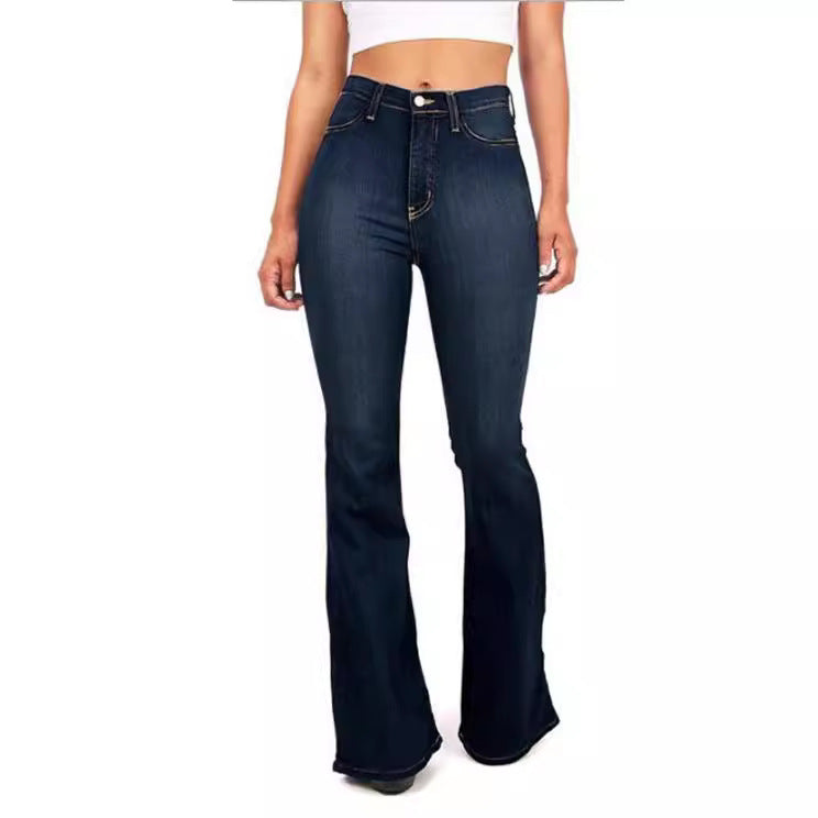Damen nan Jeans mit hohem Bund und leichtem Schlag EB