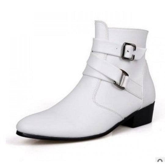 Damen modische Stiefeletten mit elegante Schnallen und strapazierfähigem Obermaterial EB
