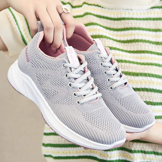 Damen Sportliche Sneaker mit atmungsaktivem Obermaterial und flexibler Sohle EB