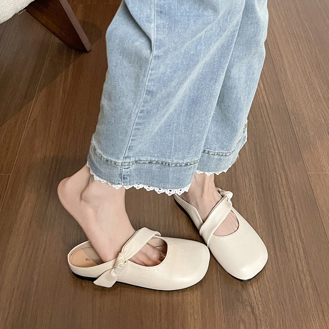 Damen Schlichte und modische Clogs mit dekorativer Schleifenapplikation EB