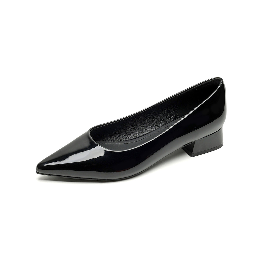 Damen elegante Pumps mit spitzem Zehenbereich und komfortablem Blockabsatz EB