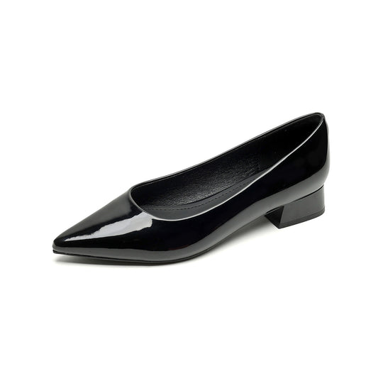 Damen elegante Pumps mit spitzem Zehenbereich und komfortablem Blockabsatz EB