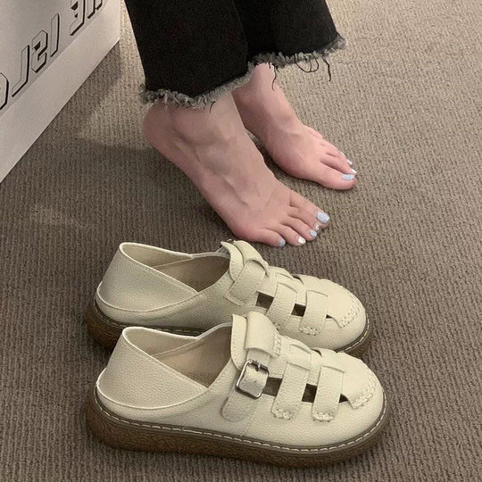Damen Clogs mit modischem Riemenverschluss und rutschfester Sohle EB