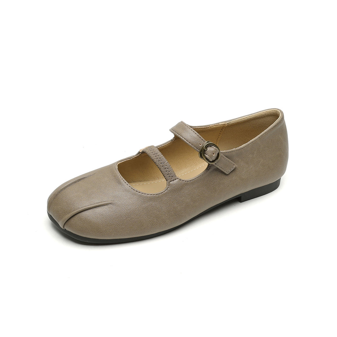 Damen Ballerinas mit eleganter Schnalle und hochwertigem Leder EB