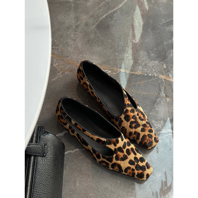 Damen Ballerinas mit elegantem Tiermuster und geschmeidiger Innenpolsterung EB