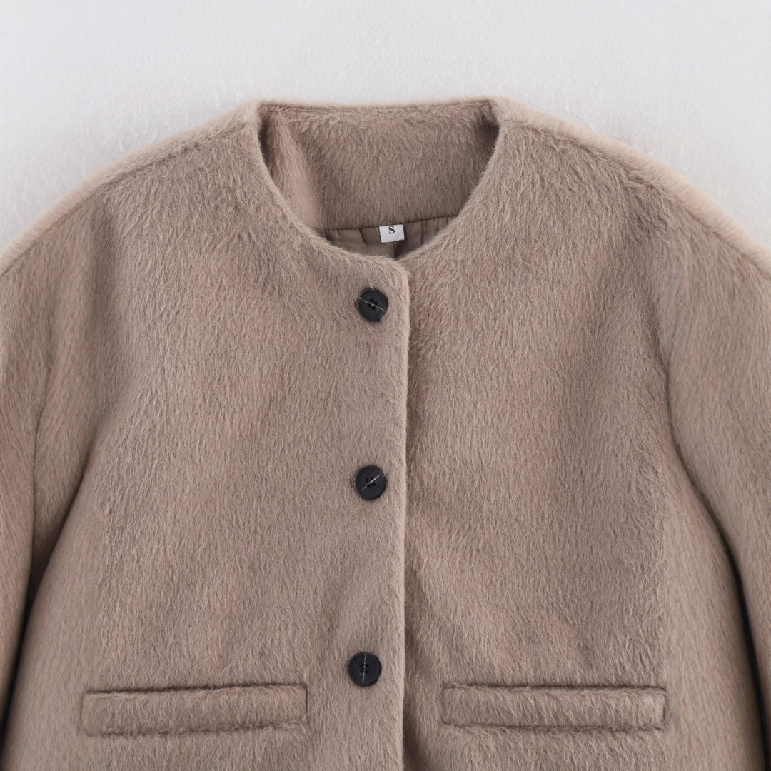 Damen kuschelige, klassische Kurzjacke EB