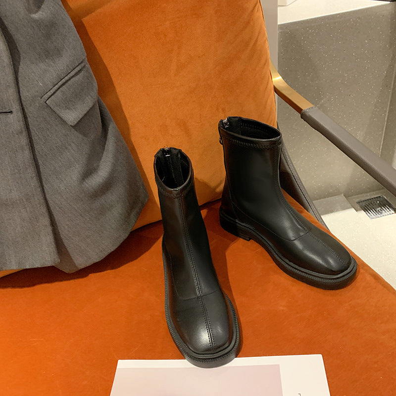 Damen Modische Chelsea-Stiefel mit flexiblem Reißverschluss und strapazierfähiger Sohle EB