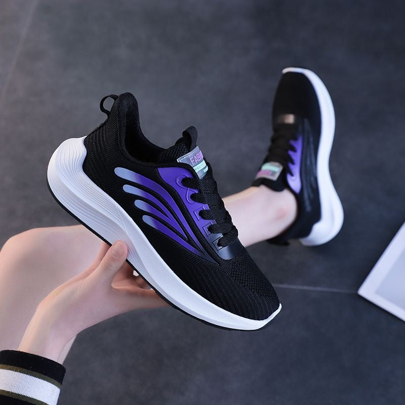 Damen Leichte Lauf- und Freizeitsneaker mit atmungsaktiver Oberseite und rutschfester Sohle EB