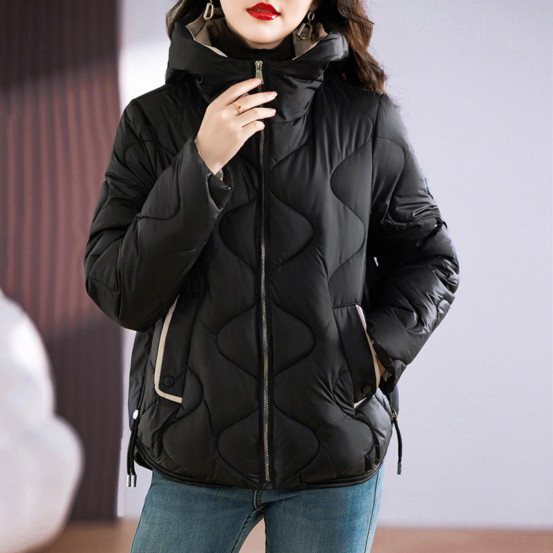 Damen isolierte Pufferjacke mit hohem Kragen und praktischen Reisverschlusstaschen EB