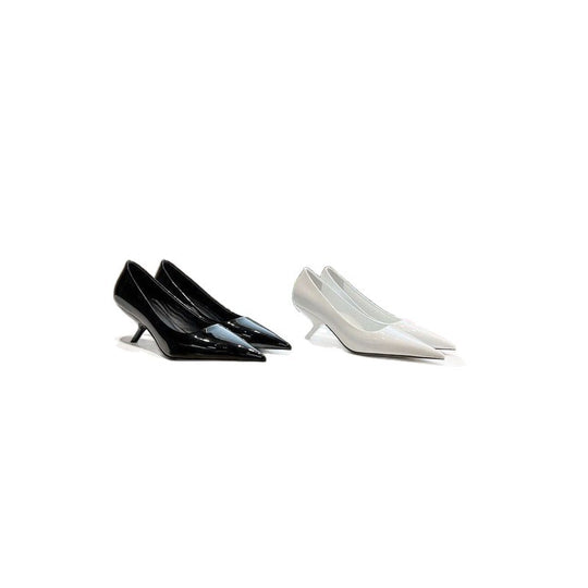 Damen elegante Slingback-Pumps mit glänzender Lackoberfläche EB