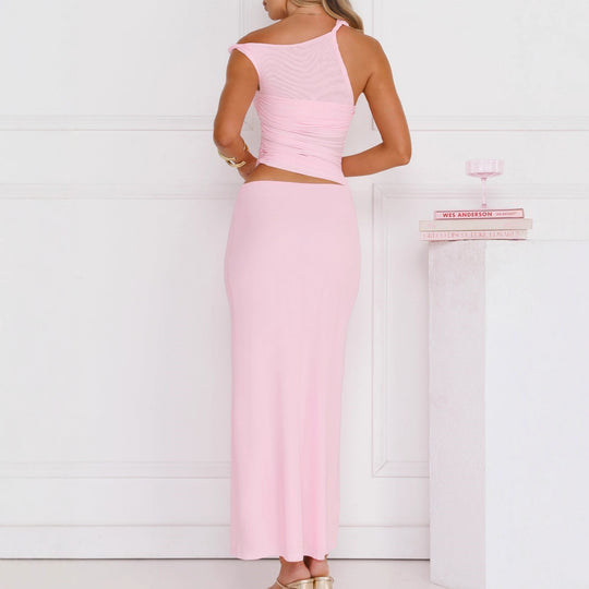 Damen Elegantes Wickelkleid mit asymmetrischem Design und Raffung EB