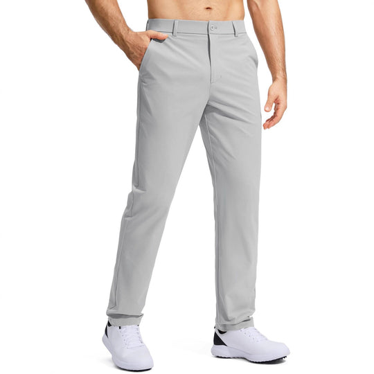 Herren nan elastische Golftwill-Hose mit geradem Schnitt, knitterfreiem Material und verdeckter Reißverschlusstasche EB