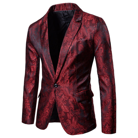 Herren elegantes Anzug-Set mit feinem Paisleymuster EB