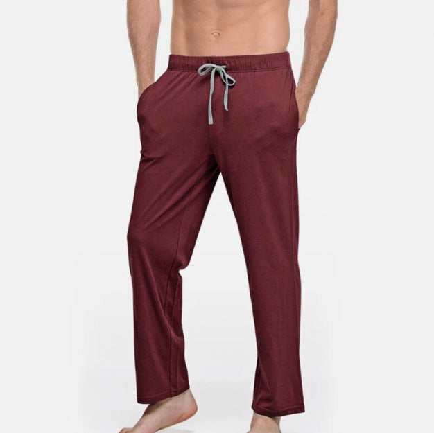 Herren nan Lounge- und Schlafhose aus weichem Jersey mit elastischem Bund und Seitentaschen EB