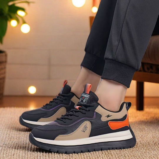 Damen Sportliche und bequeme Sneakers mit stoßdämpfender Sohle und atmungsaktivem Obermaterial EB