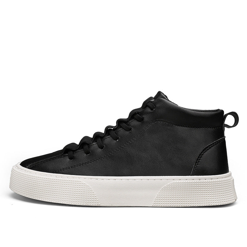 Damen High-Top Sneakers aus hochwertigem Kunstleder mit rutschfester Sohle EB