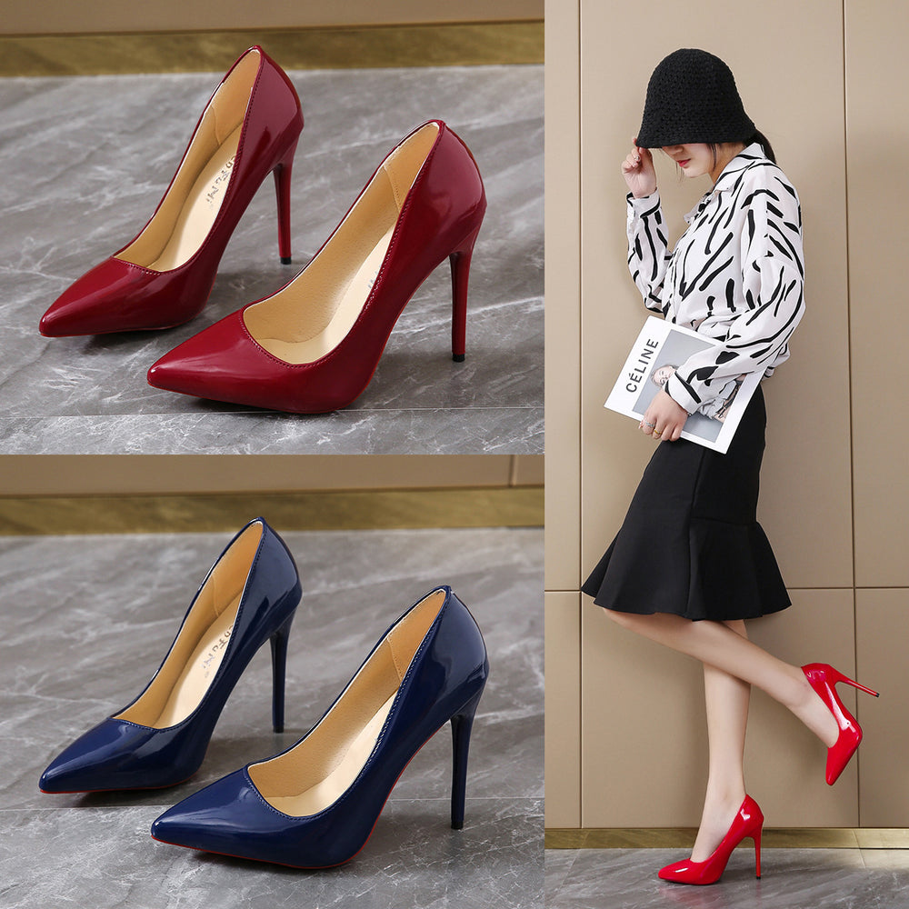 Damen elegante High-Heels mit klassischem spitzem Design EB