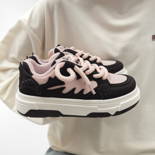 Damen Sportliche Chunky Sneakers mit dynamischem Design und elastischen Schnürsenkeln EB