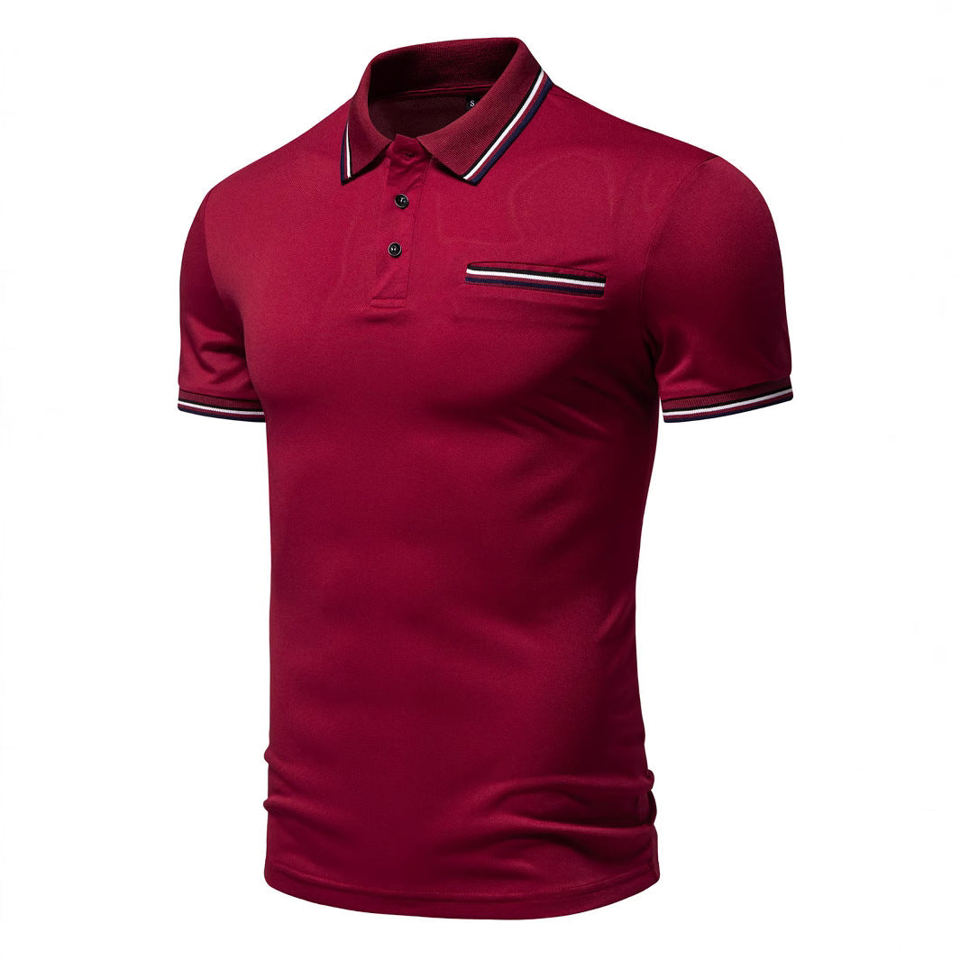 Herren Poloshirt mit kontrastierenden Akzenten und modernem Schnitt EB