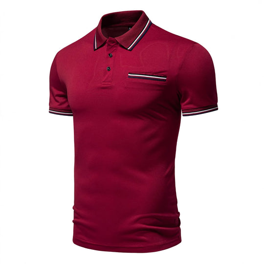 Herren Poloshirt mit kontrastierenden Akzenten und modernem Schnitt EB