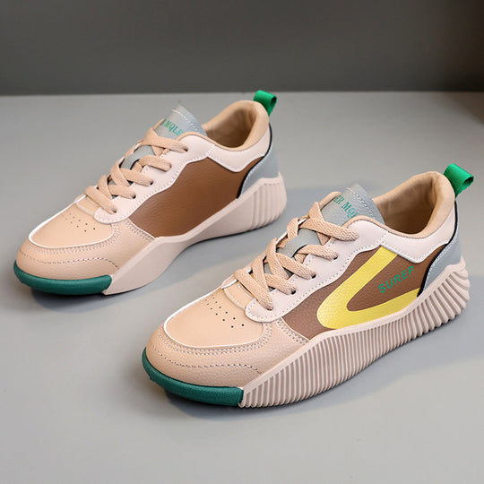 Damen sportliche Sneaker mit stabiler Sohle und atmungsaktiver Oberflächenstruktur EB