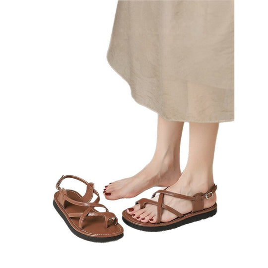 Damen komfortable Zehensandalen mit rutschfester Sohle EB