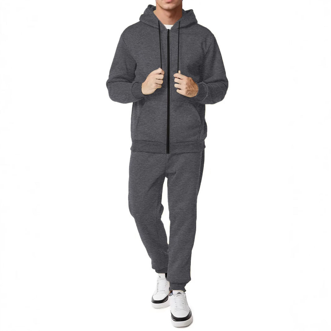 Herren Sportliches Komplett-Set mit Kapuzenjacke und Jogginghose EB
