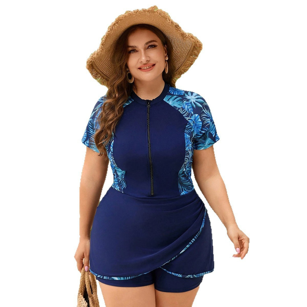 Damen modischer Schwimmanzug mit kurzem Rock EB