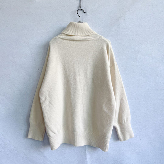 EB | Einfarbiger Warmer Strickpullover Für Alltag