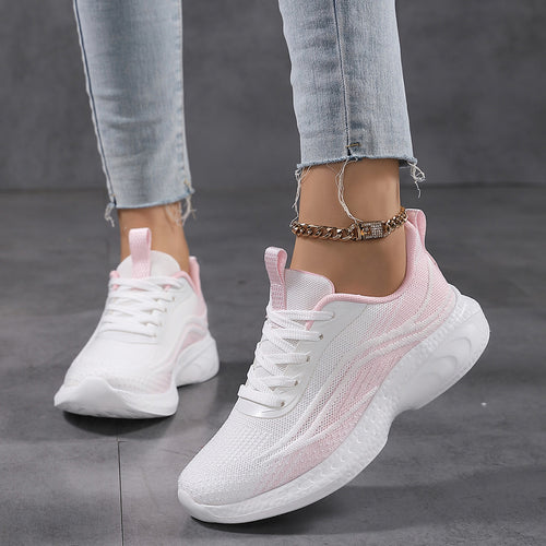 Damen atmungsaktive Freizeitschuhe mit elastischem Design EB
