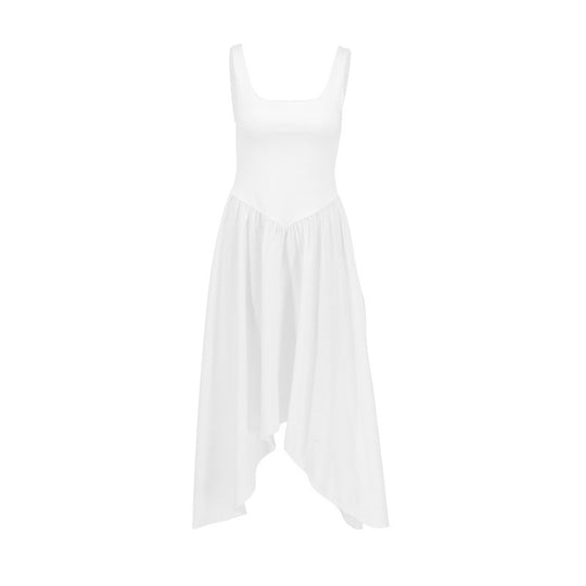 Damen Maxikleid mit schmalem Schnitt und elegantem quadratischen Ausschnitt EB