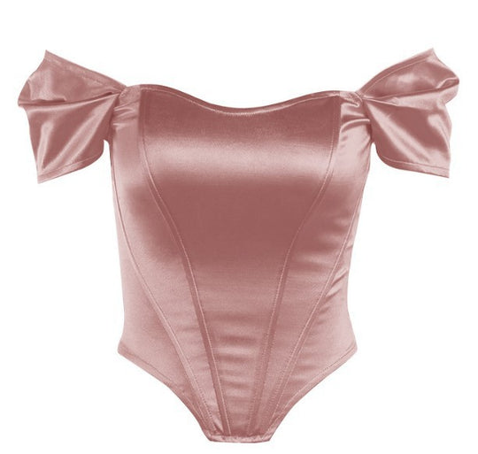 Damen Off-Shoulder Body mit Puffärmeln EB