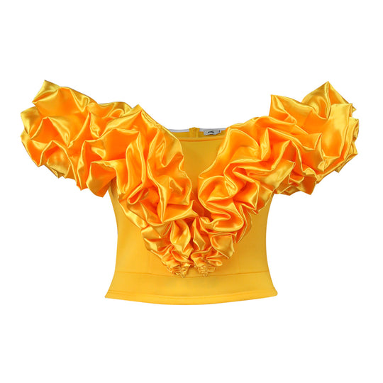 Damen Chice Bluse mit voluminösen Rüschendetails EB