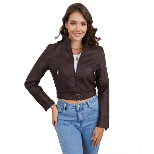 Damen moderne croppedjacke mit stylischem Detail EB