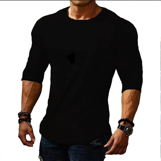 Herren körperbetontes Langarm-T-Shirt mit elastischem Tragekomfort EB