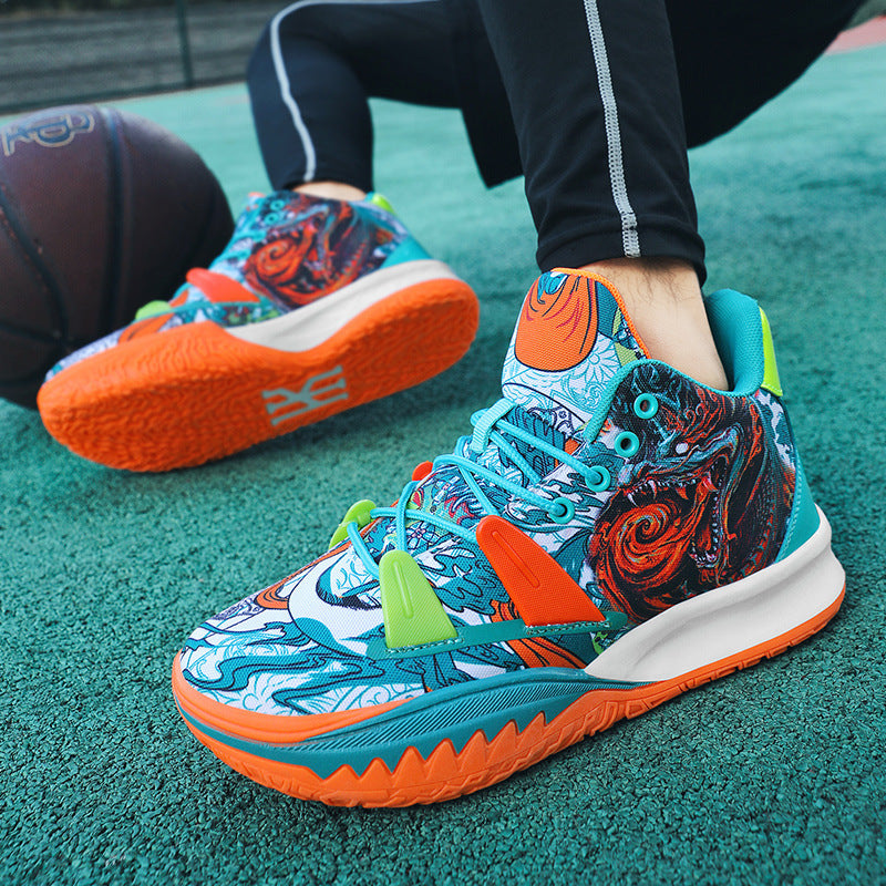 Damen Sportliche Basketball-Sneaker mit innovativem Print EB