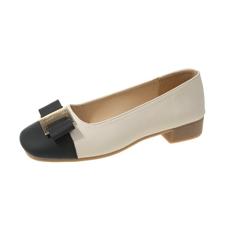 Damen elegante Ballerinas mit modischem Schleifenakzent EB