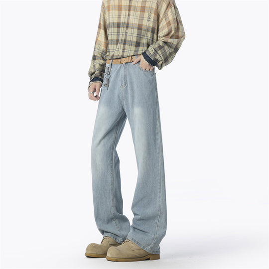 Herren lässige weit geschnittene Denim-Hose R&B
