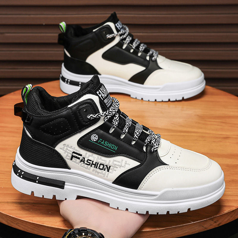 Damen modische High-Top Sneakers mit stylischem Design und rutschfester Sohle EB
