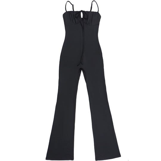 Damen Figurbetonter Jumpsuit mit raffinierter Schnürung EB