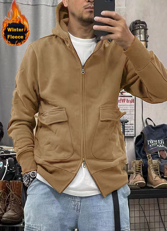 Herren warme Fleecejacke mit praktischen Taschen und modernem Schnitt EB