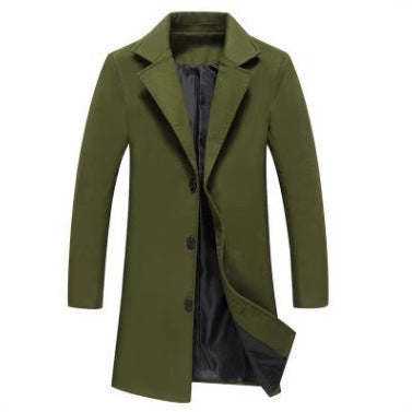 Herren Eleganter Wollmantel mit modernem Schnitt und warmer Innenausstattung EB
