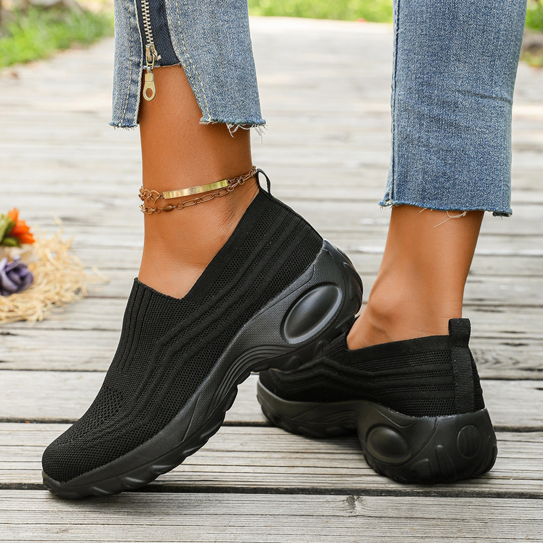 Damen Komfortable Slip-On Sneakers mit atmungsaktivem Mesh-EB