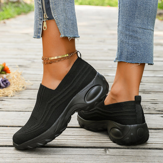 Damen Komfortable Slip-On Sneakers mit atmungsaktivem Mesh-EB