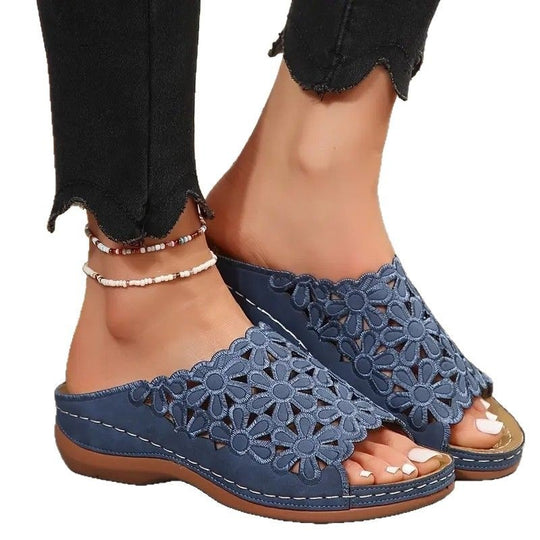 Damen Bequeme und modische Zehentrenner-Sandalen EB